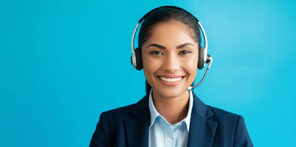 Friendly customer service agent